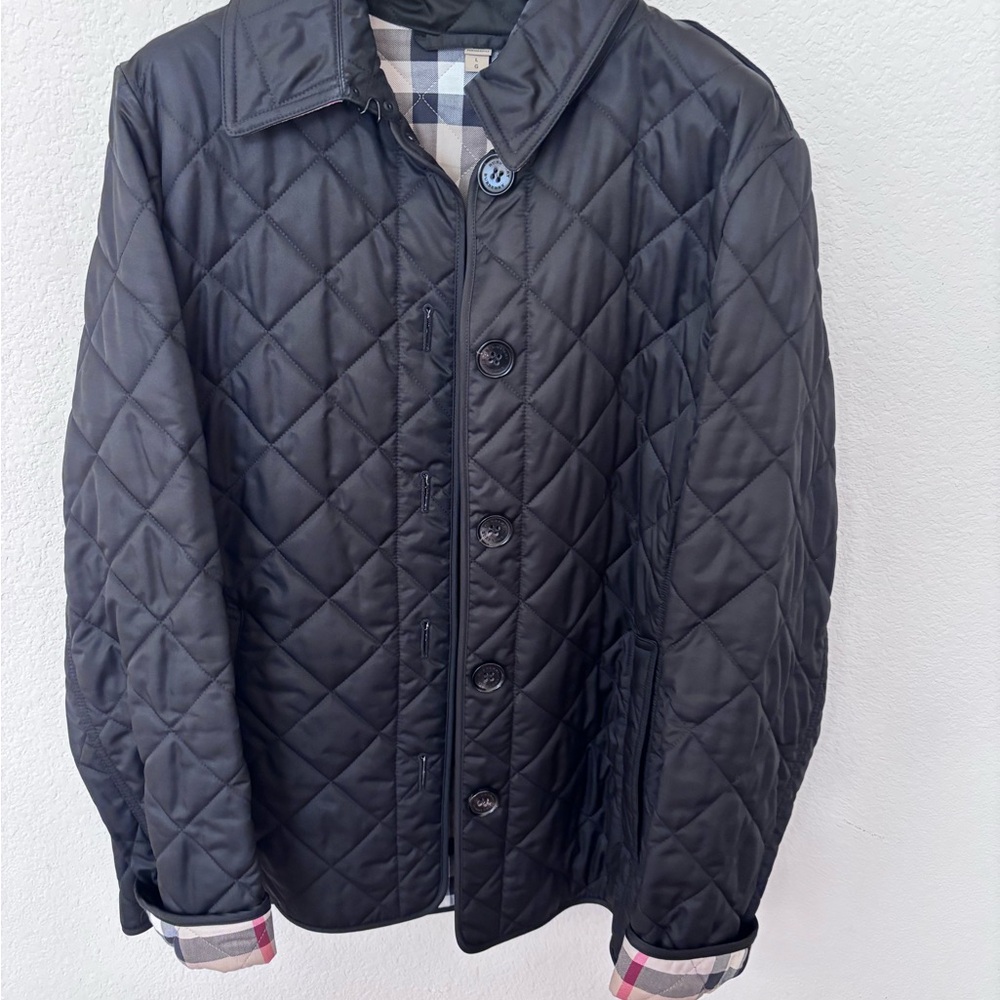 Burberry Black Quilted Jacket Women’s L